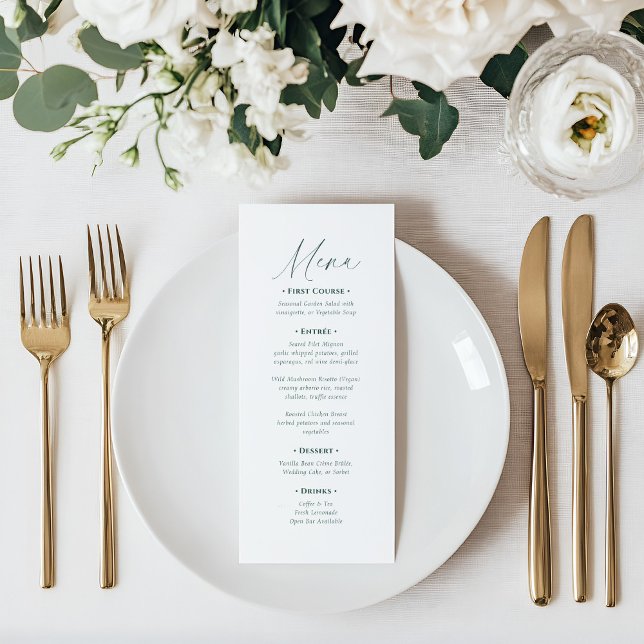 Minimal Elegant Script Wedding Menu (Creator Uploaded)