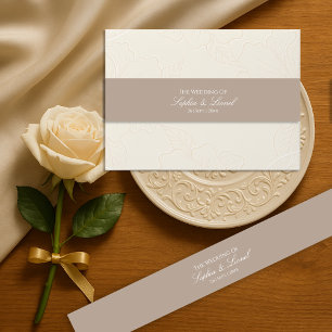 Minimal Elegant Solid Colour  Invitation Belly Band