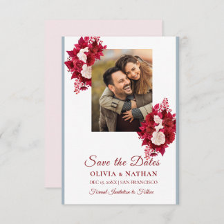 Minimal Elegant Text & Photo Design / Wedding  Save The Date