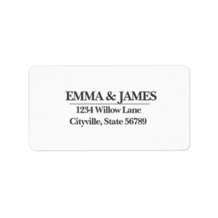 Minimal Elegant Wedding Address Labels – Ivory Mar