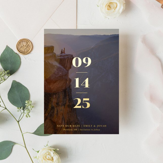 Minimal Elegant Wedding Photo Save the Date (Creator Uploaded)