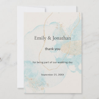 Minimal Elegant Wedding Thank You Card Template