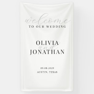 Minimal Elegant Welcome Wedding Banner