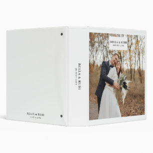 Minimal Elegant White Wedding Photo Binder