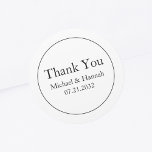 Minimal Elegant White Wedding Thank You Classic Ro Classic Round Sticker<br><div class="desc">Minimal and elegant white wedding thank you stickers for guest favors,  designed to match any invitation suite and stationery.</div>