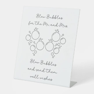 Minimal Elegant Wispy Bubble Send Off Sign