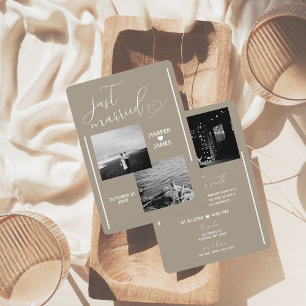 Minimal Elopement Reception Invite   Neutral