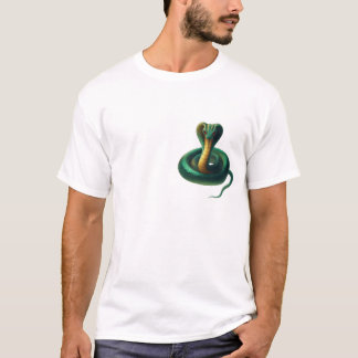 Minimal Emerald Cobra Logo T-Shirt – Subtle Serpen