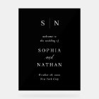 Minimal et chic | Accueil Mariage noir foncé