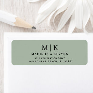 Minimal et chic Étiquette de l'adresse de retour