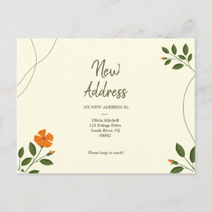 Minimal Eucalyptus Leaves Greenery Announcement Postcard