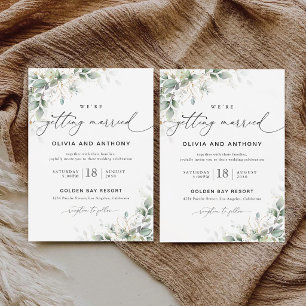Minimal Eucalyptus Wedding Invitation