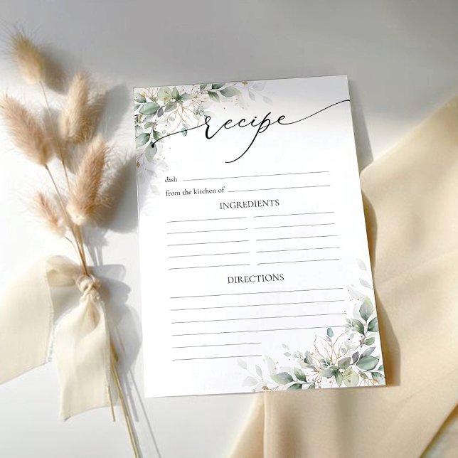  Minimal Eucalyptus Wedding Reception Enclosure Card (Creator Uploaded)