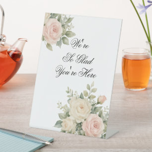 Minimal Eucalyptus Wedding Tabletop Sign