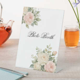 Minimal Eucalyptus Wedding Tabletop Sign
