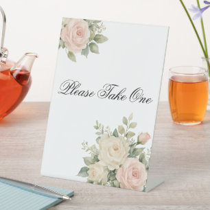 Minimal Eucalyptus Wedding Tabletop Sign