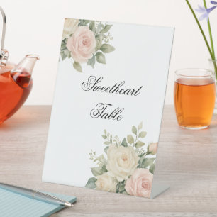 Minimal Eucalyptus Wedding Tabletop Sign