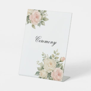 Minimal Eucalyptus Wedding Tabletop Sign