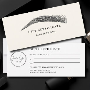 Minimal Eyebrow Logo Gift Certificate