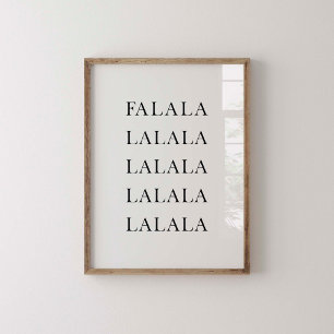 Minimal falalala poster