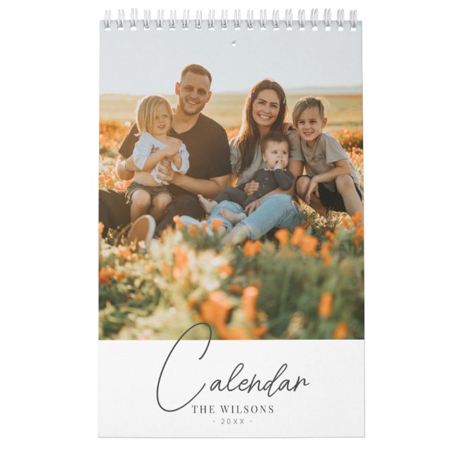 Minimal Family Pets Photo Calendar (Cover)