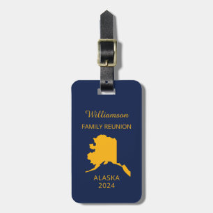 Minimal Family reunion cruise trip alaska travel Luggage Tag