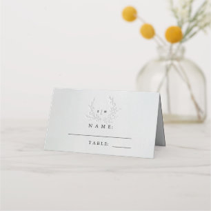 Minimal Faux Blind Deboss Cotton Wedding Place Card
