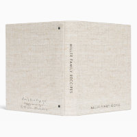 Minimal Faux-Canvas Print Family Recipe Wedding Gi