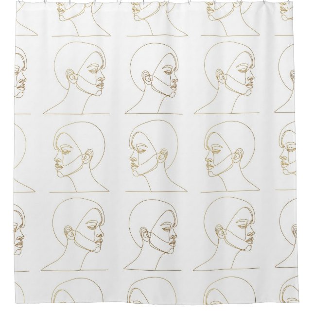 Minimal Female Face Line Pattern (4) (Front)