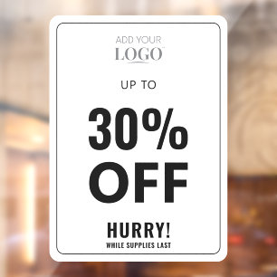 Minimal Final Sale Clearance Discount Retail Store Window Cling