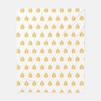 Minimal Fire Flame Icon Hot Lit Aesthetic Graphic Fleece Blanket
