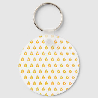 Minimal Fire Flame Icon Hot Lit Aesthetic Graphic Keychain