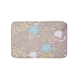 Minimal floral bath mat