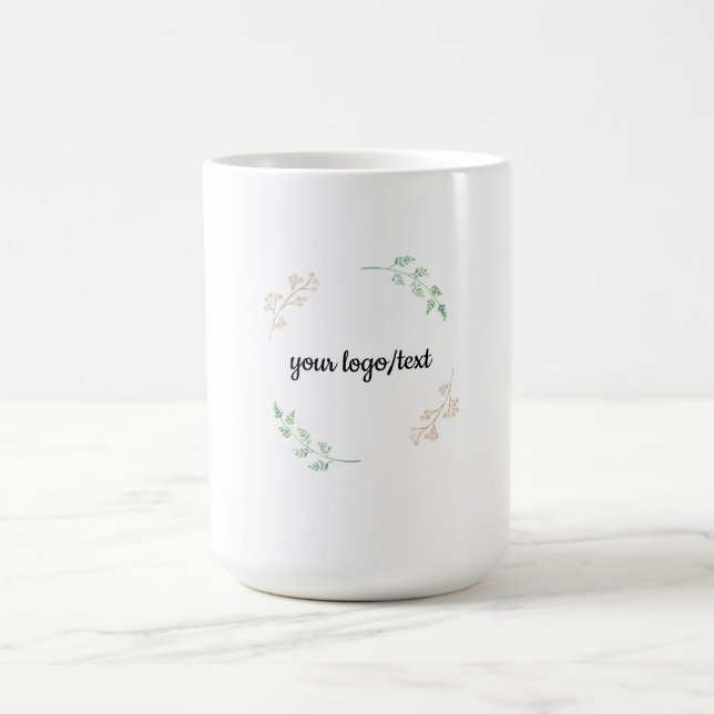Minimal Floral Frame- Elegant Botanical Cup Design (Center)