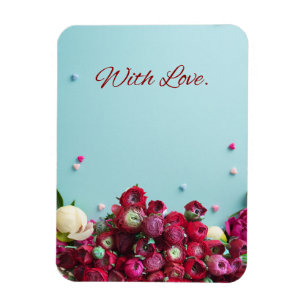 Minimal Floral Greeting Card – With Love Botanical Magnet