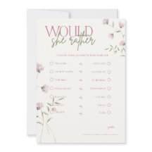 Minimal Floral Guess who Bridal Shower Game