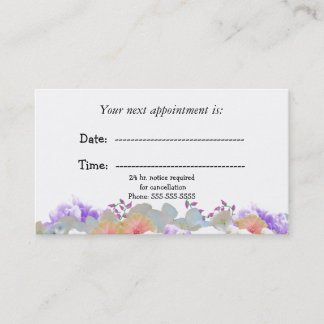 Minimal Floral Medical Appointment Card