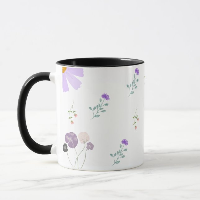 Minimal Floral Pattern Coffee Mug  (Left)