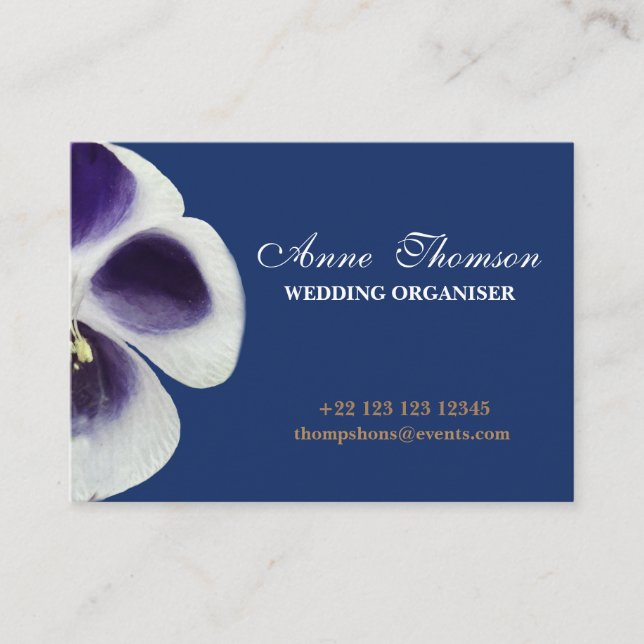 Minimal, Floral Professional Bussines Card (Front)