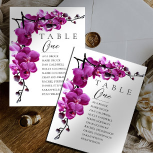 Minimal Floral Table Number Seating Chart