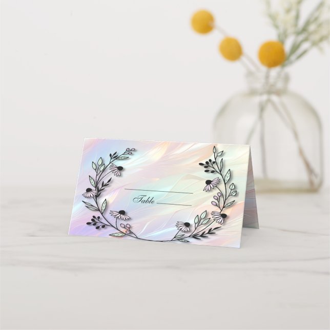 Minimal Flower Place Card (Front)