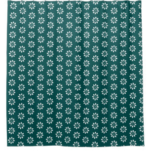 Minimal Flower Retro Deep Teal