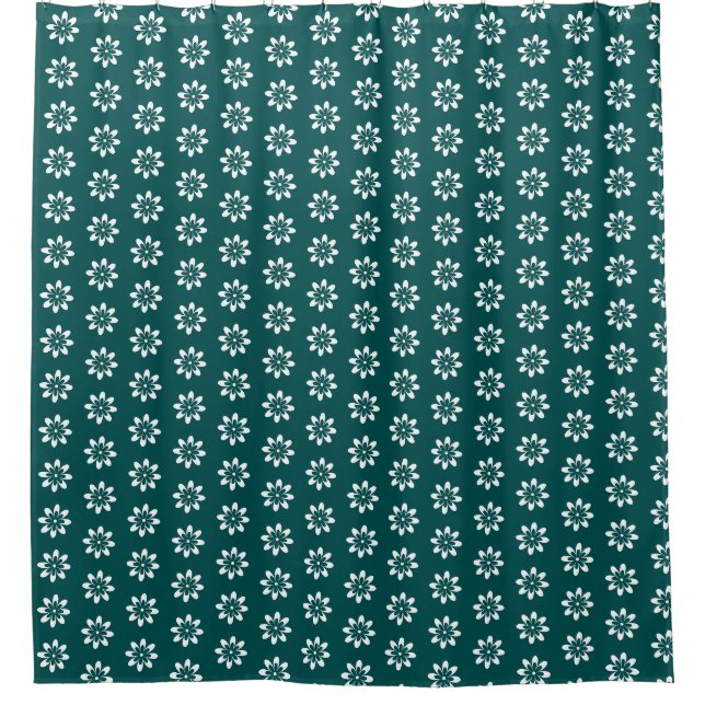 Minimal Flower Retro Deep Teal (Front)