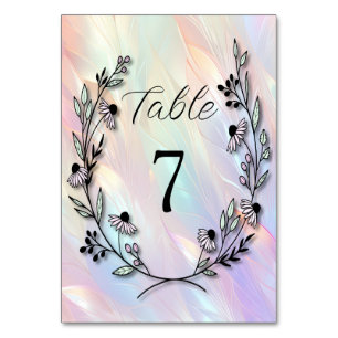 Minimal Flower Table Number