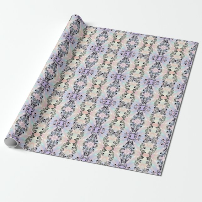 Minimal Flower Wrapping Paper (Unrolled)