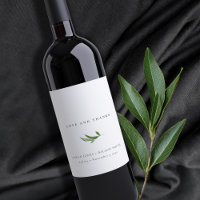 Minimal Foliage Greenery Wedding Thank You