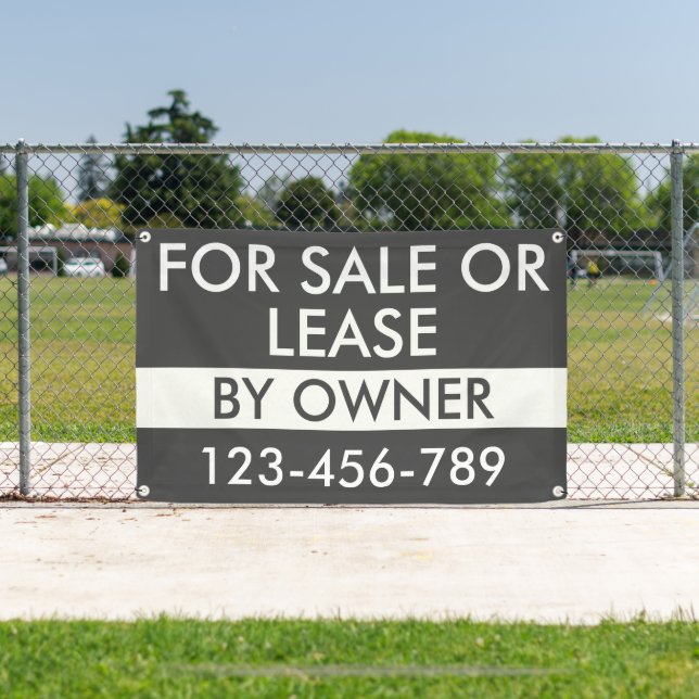 Minimal For Sale or Lease by Owner Broker Banner (Insitu)