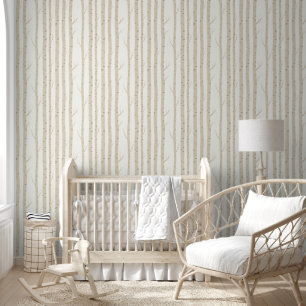 Minimal Forest Elm Tree - Peel & Stick Wallpaper