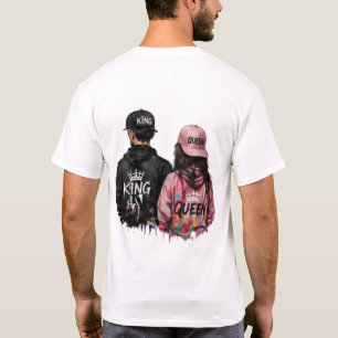Minimal Front Logo Back Print T-Shirt   Good Vibes