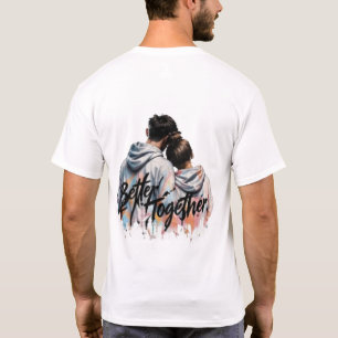 Minimal Front Logo Back Print T-Shirt Good Vibes